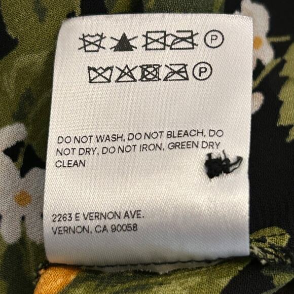 Reformation Violet Long Sleeve Button Front Blouse In Clementine Small - Picture 11 of 11